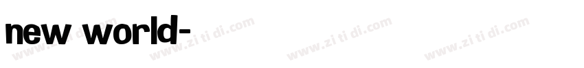 new world字体转换